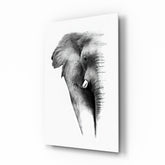 Elephant Glass Wall Art.